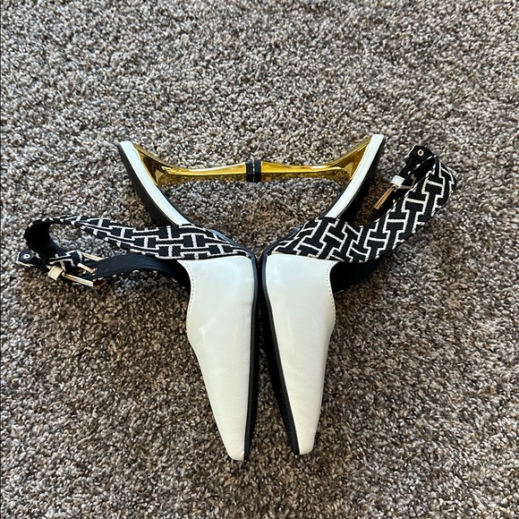 NEW Buckle Closure Pointed Toe Hollow Out Splice Stiletto Heels Size 10.5 - Picture 3 of 9